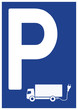 spr123 SignParkRaum - german - Parkplatz: Parken für Elektro LKW erlaubt (electric trucks) - Schild - A2 A3 A4 Poster - g8347