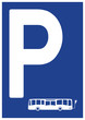 spr125 SignParkRaum - german - Parkplatz: Parken für Elektrobus erlaubt (electric bus) - Schild - A2 A3 A4 Poster - g8349