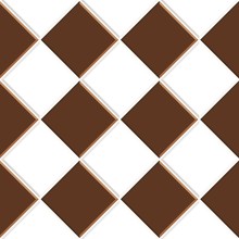 Abstract Seamless Pattern Of Brown White Ceramic Floor Tiles.Design Geometric Mosaic Texture For The Decoration Of The Kitchen Room, Vector Illustration