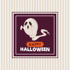 Canvas Print - Happy halloween season card with cartoons