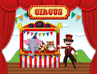 Wall Mural - Circus, fun fair, amusement park theme template