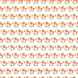  seamless watercolor pattern hand-drawn lily flower orange three in inflorescence