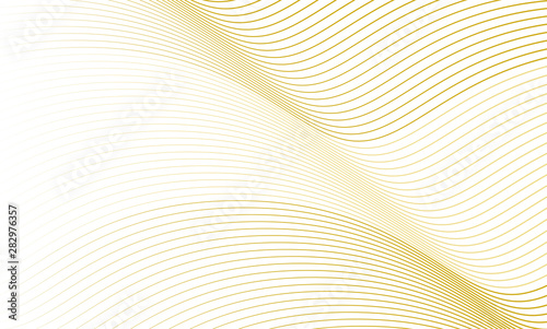 Vector illustration of the pattern of the golden lines abstract background. E...