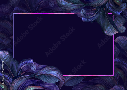 Tropical leaves background