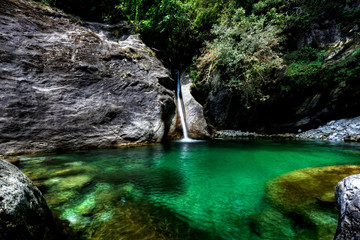 waterfall in deep forest