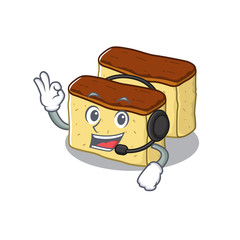 Sticker - With headphone castella cake in a character jar