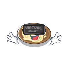 Sticker - Virtual reality hummus on the a cartoon plate