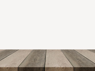 Wooden floor and white background