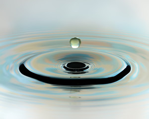 Colored water drop splash  