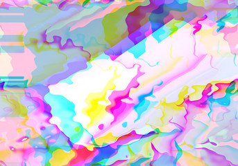 Poster - Abstract background with vibratn colorful ripple with color shift