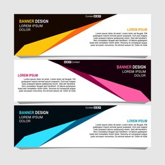 Wall Mural - Vector abstract design banner web template.