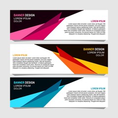 Wall Mural - Vector abstract design banner web template.