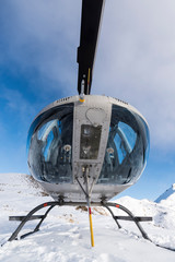 helicopter on the snow