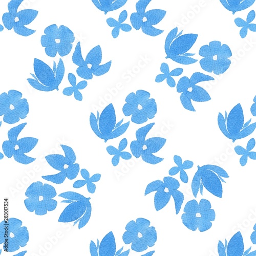 seamless-blue-azulejo-watercolor-pattern-vector-flowers-illustration