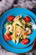 strozzapreti pasta with spinach and shrimp