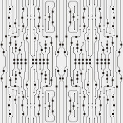 Aufkleber - Circuit board illustration. Abstract circuit board background. Vector