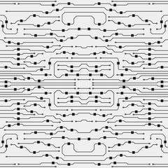 Aufkleber - Circuit board illustration. Abstract circuit board background. Vector