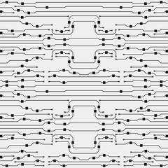Aufkleber - Circuit board illustration. Abstract circuit board background. Vector