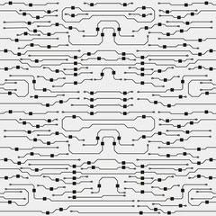 Aufkleber - Circuit board illustration. Abstract circuit board background. Vector