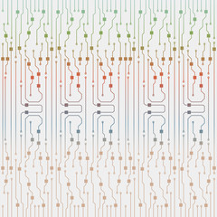 Poster - Circuit board illustration. Abstract circuit board background. Vector