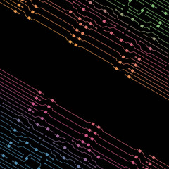 Poster - Circuit board illustration. Abstract circuit board background. Vector
