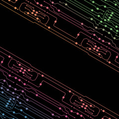 Poster - Circuit board illustration. Abstract circuit board background. Vector