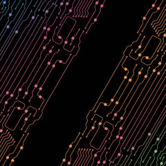 Poster - Circuit board illustration. Abstract circuit board background. Vector