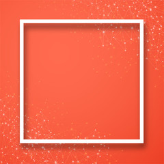 Wall Mural - global communication background with colorful network.
