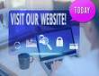 © Artur - Text sign showing Visit Our Website. Business photo text visitor who arrives at web site and proceeds to browse