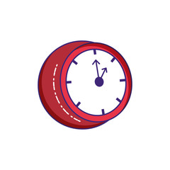 Wall Mural - time clock watch isolated icon