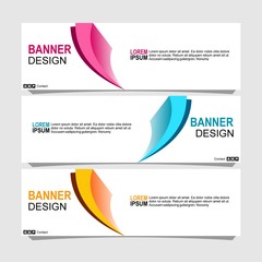 Wall Mural - Vector abstract design banner web template.