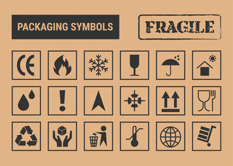 Packaging symbols set