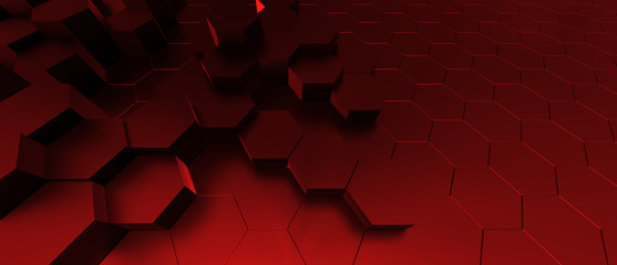 Poster - abstract 3d background HONEYCOMB EXTRUDED 