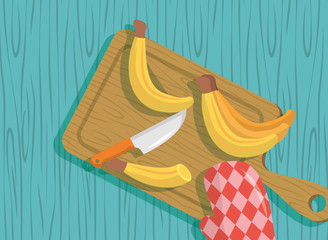 Wall Mural - fruits cooking icons flat image design