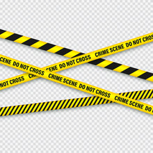 Yellow And Black Barricade Construction Tape. Police Warning Line. Brightly Colored Danger Or Hazard Stripe. Vector Illustration.