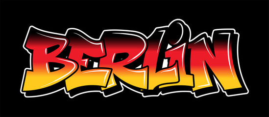 Graffiti style lettering text design