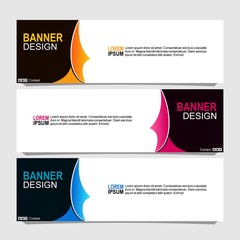 Wall Mural - Vector abstract design banner web template.