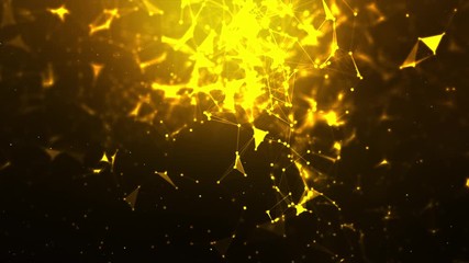 Poster - abstract background futuristic dot point and connection line for network cyber technology concept wi