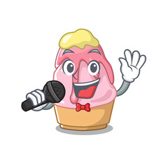 Poster - Singing kakigori with in the cartoon shape