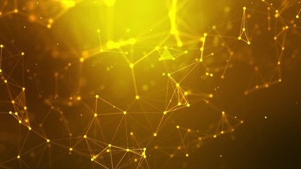 Poster - abstract background futuristic dot point and connection line for network cyber technology concept wi