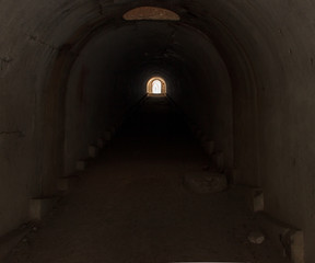 Exit the underground tunnel at Fort Pospelova, Russian Island, Vladivostok.