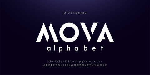 abstract digital modern alphabet fonts. typography technology electronic dance music future creative