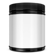 Realistic 3D glass jar rendering mockup on white background