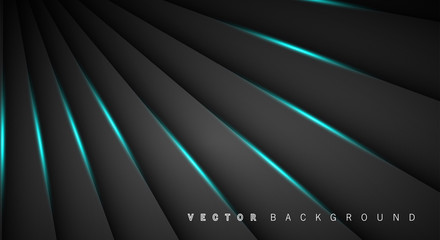 Wall Mural - blue light line shadow dark grey luxury background