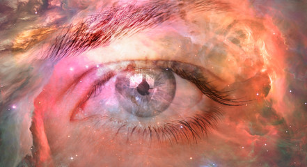 Wall Mural - galactic eye with amazing nebula 