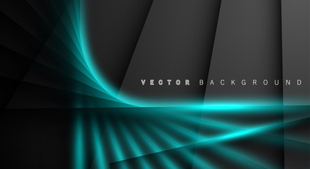 Wall Mural - blue light line shadow dark grey luxury background