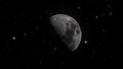Wall Mural - Full Moon Phase in Starry Night Concept-V1