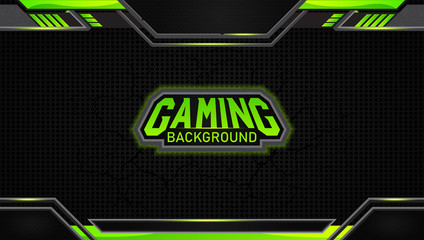 Wall Mural - Futuristic Black And Green Gaming Background