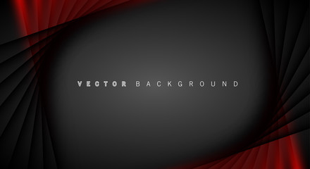 Wall Mural - red light line shadow dark grey luxury background