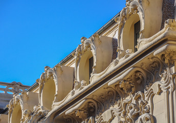 the longoria palace, a beautiful modernist building in madrid, spain.